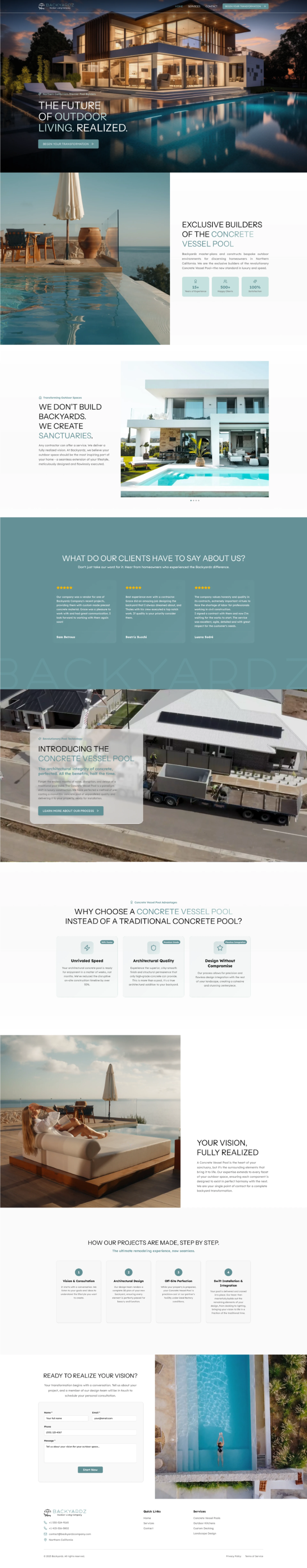 Site Institucional Construção de Piscinas